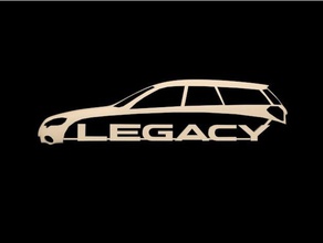 subaru legacy silhouette automotive Aufkleber subaru-logo 3d print model - Mito3D