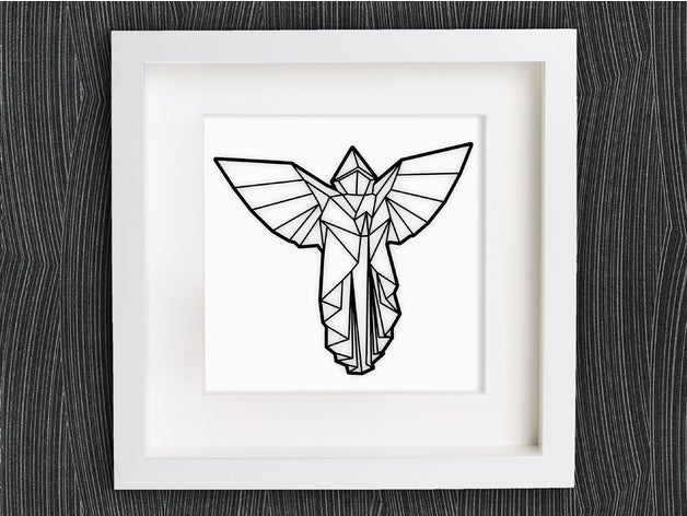 personalizável origami anjo decoração Arte 2d pulseira natal de decorações enfeite personalizado personalizador sistemas a decorativos brinco engel geométricas santo casa homedecor da jóias lowpoly baixa contagem polígonos merrychristmas feliz colar openscad pingente anel parede weihnachten árvore enfeites 3D print model - Mito3D