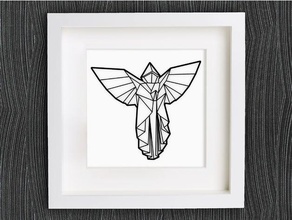 customizable origami angel decor 2d art bracelet christmas decoration decorations ornament customized customizer decorative earring engel geometric geometrical holy home homedecor jewelry lowpoly low poly merrychristmas merry necklace openscad pendant ring wall weihnachten xmas tree ornaments 3d print model - Mito3D