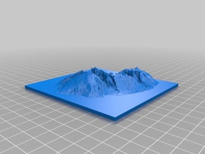 l'île de la réunion carte 3d print model - Mito3D