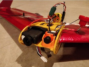 foxeer micro cam fpv plano de montaje r c vehículos avión ala delta el la cámara rc 3d print model - Mito3D