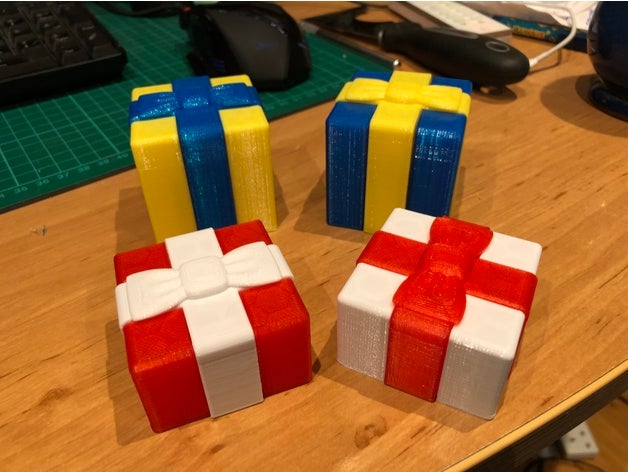 Geschenk-box präsentieren Container Weihnachten Schmuck vorhanden 3D print model - Mito3D