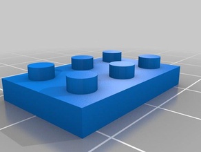 2x3 ladrillo juguetes de construcción personalizado 3d print model - Mito3D