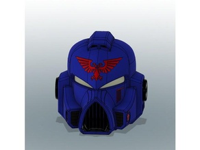 space marine helmet - wearable costume 3d print model - Mito3D