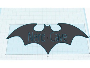 nerd de la bat cave signe plaque signalétique les signes et logos batarang batman grotte chauve-souris t rschild 3d print model - Mito3D