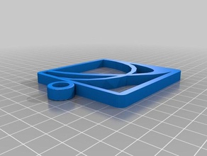 saturno emblema clave de la cadena llaveros 3d print model - Mito3D