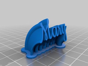 mary - font cookie office customized 3d print model - Mito3D