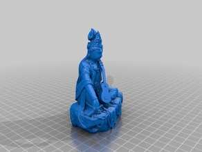 drinkukemeditaterepeat sculptures le bouddha guanyin pop-bouddha la statue ukulélé 3d print model - Mito3D