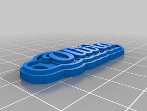 olivia keychain signs & logos customized 3d print model - Mito3D
