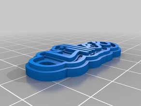 lillee bleu de porte-clés personnalisé 3d print model - Mito3D