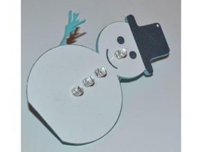 led pupazzo di neve l'elettronica natale a decorazioni alberi elettrico luce 3d print model - Mito3D
