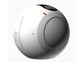 samsung gear 360 openscad modelos de la cámara personalizador panorama foto fotografía esférica 3d print model - Mito3D