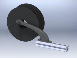 dual spoolholder creality cr-10 similar more rigid version 3d printer accessories spool holder tevo tornado 3d print model - Mito3D