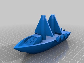 toy boat functional propeller sculptures 3d print model - Mito3D