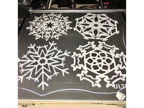 snowflakes 2d art 3d print model - Mito3D