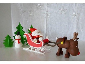 juguetes de navidad listo ir decoración adorno santa claus 3d print model - Mito3D