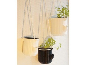 self-watering planter containers flower hanging hangingplanter herbs kitchen plant pot selfwatering selfwateringcontainer selfwateringplanter 3d print model - Mito3D