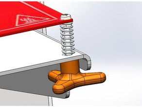 m3 nut star knob 3d printer parts improvemen heated bed screw 3d print model - Mito3D