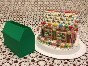 zencefilli ev taban binalar ve yapılar şekerler şeker evi Noel dekorasyon süslemeleri kurabiye cracker graham grahamcracker 3d print model - Mito3D