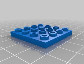 4x4 ladrillo de lego 12 15 17 juguetes construcción personalizado 3d print model - Mito3D