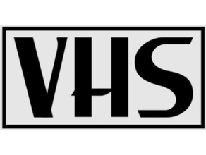 vhs logo 1976-2016 signs & logos old outline template 3d print model - Mito3D