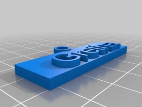 benim ad etiketi Anahtarlık özelleştirilmiş 3d print model - Mito3D