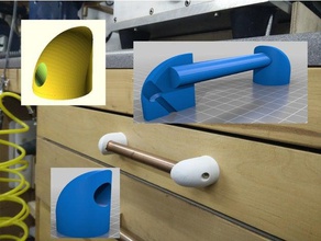 customizable handle workshop diy 3d design printing customizer furniture openscad parametric tools 3d print model - Mito3D