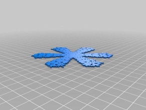 my customized snowflake machine xd interactive art 3d print model - Mito3D