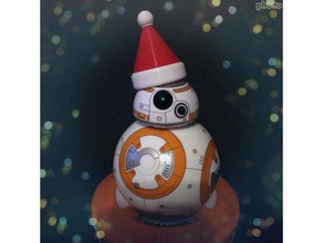 natal sphero bb-8 chapéu de papai noel robótica bb8 bb9 decoração a droid pai r2d2 r5d4 robô santa star wars 3d print model - Mito3D