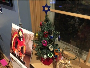 star david Baum topper Dekor channukah chanuka Chanukka chanukkah Weihnachtsbaum-topper hannukah hanukkah Jüdische 3d print model - Mito3D