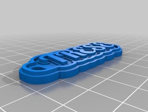 minha personalizado de várias linhas tag keychain2 chaveiros 3d print model - Mito3D