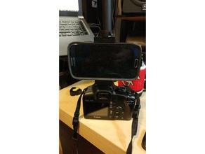 hotshoe adjustable cellphone mount camera canon dslr 3d print model - Mito3D
