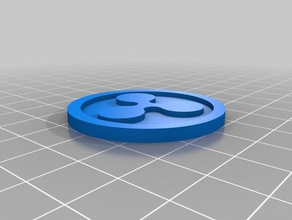 ripple coin 40x3mm digitl crypto currency 3d printing bitcoin cryptocurrency digital ripples 3d print model - Mito3D