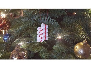 ribbon candy ornament decor christmas 3d print model - Mito3D