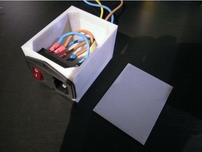 iec connector box electronics 3d print model - Mito3D