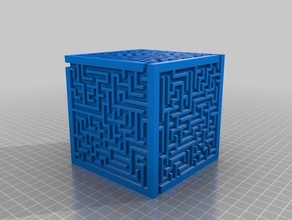 my customized maze cube generator pure openscad toys & games 3d print model - Mito3D