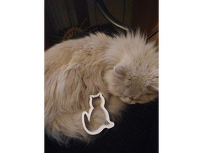 cat shaped cookie cutter 3d printing 3d print model - Mito3D