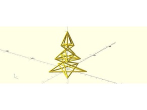pentagram Noel ağacı sanat 3d print model - Mito3D