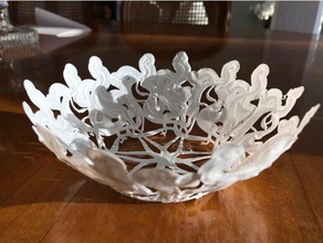 pla lace sweet bowl decor 3d print model - Mito3D