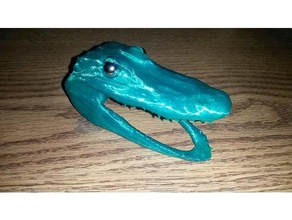 alligatore testa personalizzato occhi animali palla cuscinetto googly marmi cranio 3d print model - Mito3D