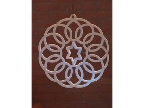 spirograph gyroscopic christmas ornament decor 3d print model - Mito3D