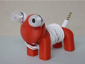 cane casco supporto chien auricolare titolare gadget gli auricolari ecouteurs essenziale cuffie le 3d print model - Mito3D