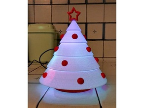 grand arbre de noël décor christams les fêtes décoration lumières ornement 3d print model - Mito3D