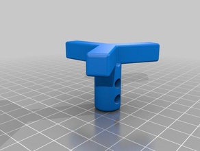 tri-o botão de controle peças substituição d-eixo freecad aquecedor knob conjunto parafuso 3d print model - Mito3D
