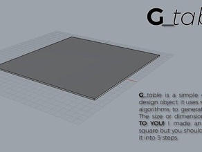 g tableau Imprimante 3d accessoires les créations le bricolage gcode générer l'homme table tavolo 3d print model - Mito3D