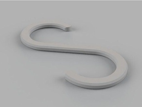 s hook hanger organization clothes rail wall 3d print model - Mito3D