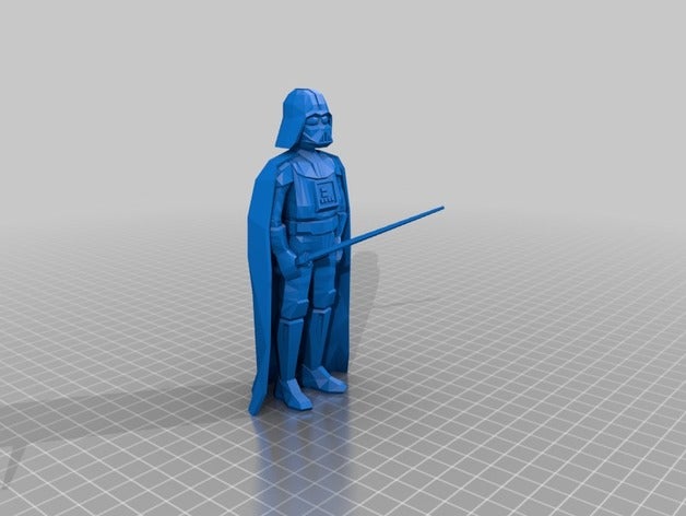 düşük poli uzay oyuncak silah remix oyuncaklar ve oyunlar darth şekil heykelcik poly alanı yıldız vader savaşlar 3D print model - Mito3D