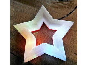 christmas star Dekor Weihnachten Weihnachts-Dekoration lights ornament 3d print model - Mito3D