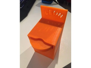 coin storage kasse leon coins & badges box 3d print model - Mito3D