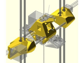 geeetech i3 de l'axe x la modification L'imprimante 3d pièces transport pro geetech axe des abscisses x-transport chariot 3d print model - Mito3D